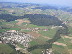 Luftaufnahme Worb - Schiesssanlage Lehn mit Lehn-Rüti