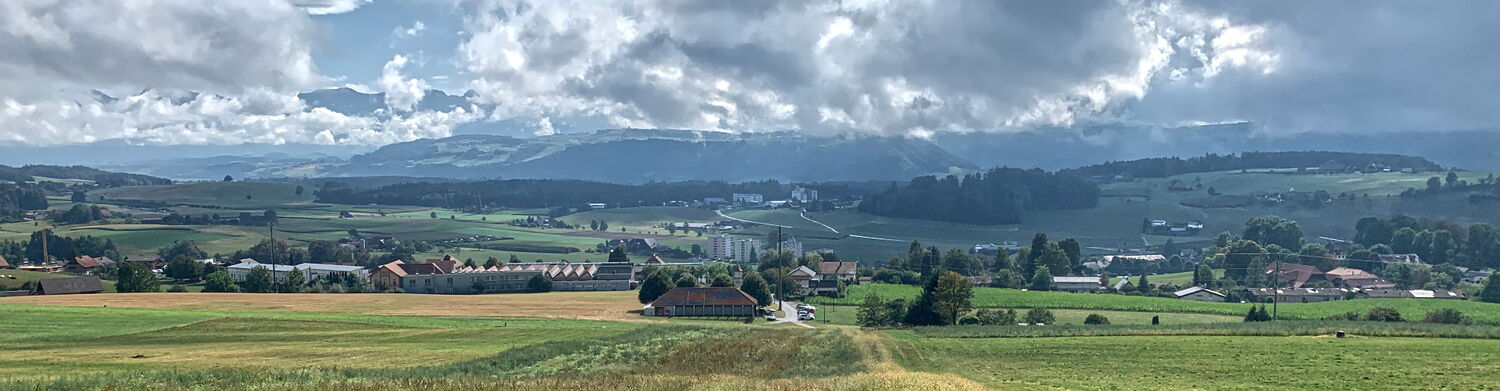 Blick vom Kugelfang zum Schützenhaus